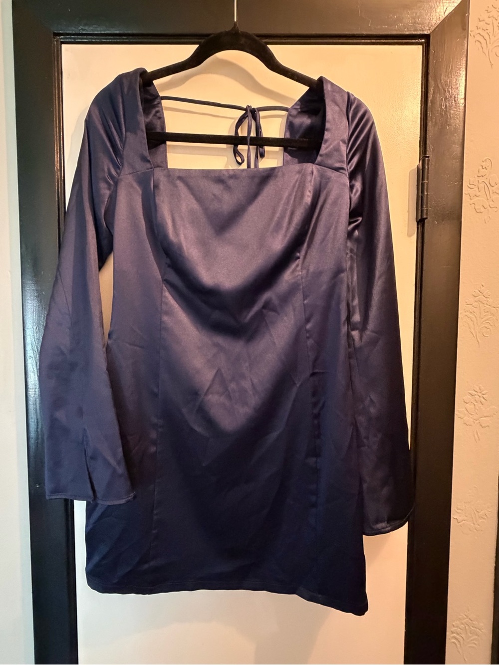 wild fable Navy Satin Mini Dress